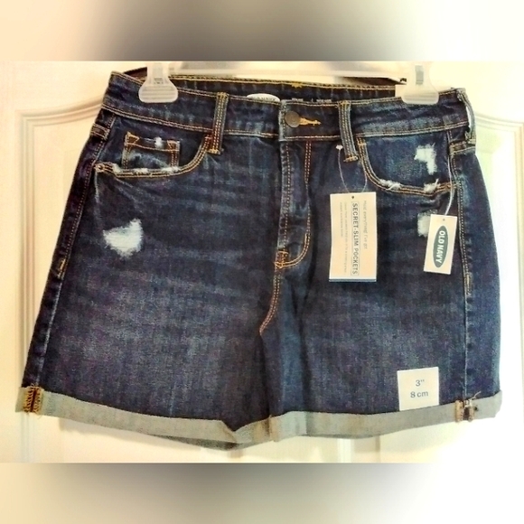 New Old Navy High Rise Distressed Denim Shorts - Picture 1 of 2